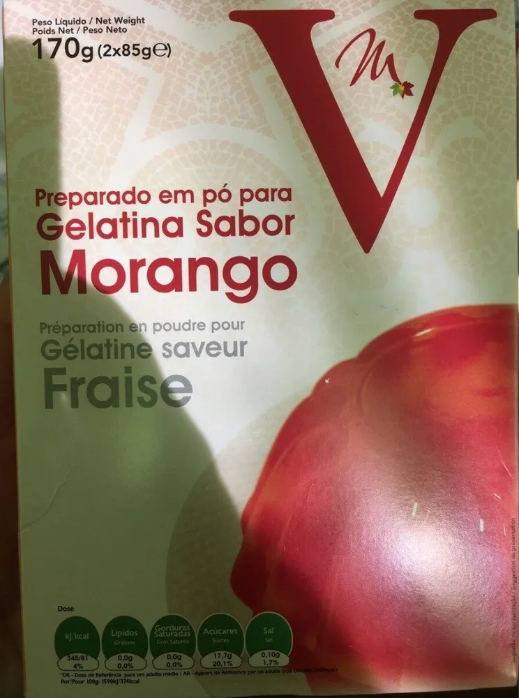 Gelatina morango