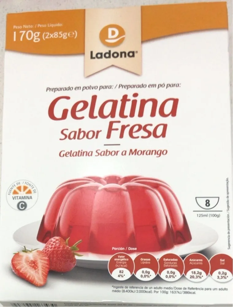 Gelatina sabor fresa