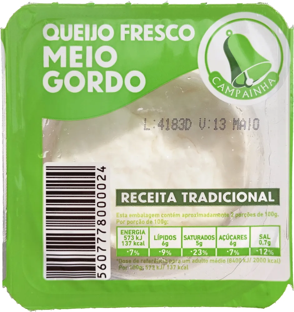 Queijo Fresco Meio Gordo