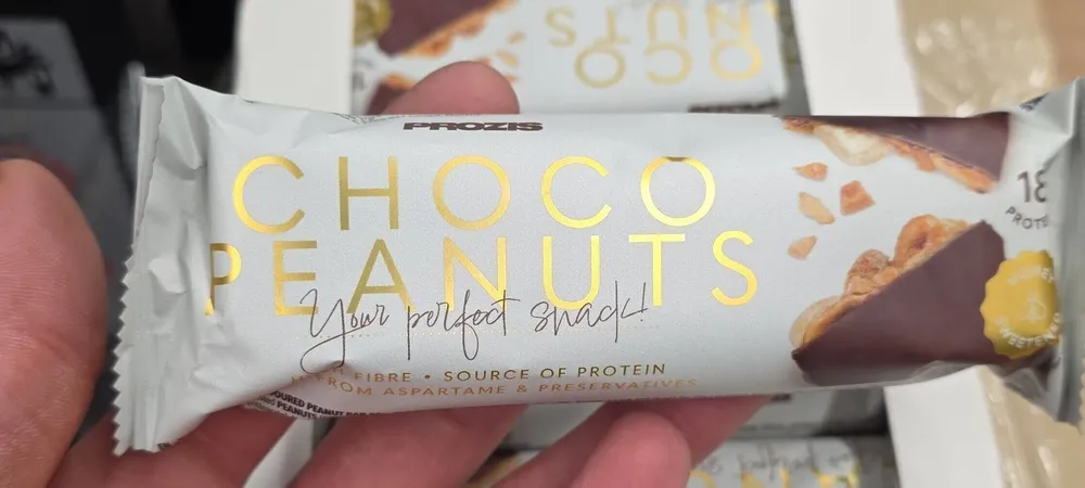 Barre aux cacahouètes goût chocolat au lait