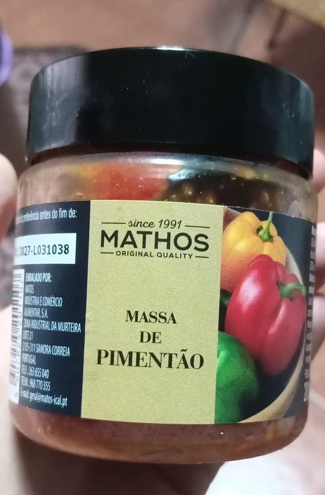 massa de pimentão