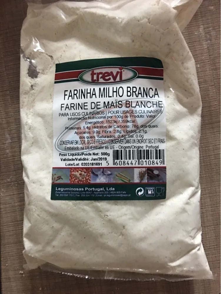 Farinha Milho Branca Trevi 500Gr,