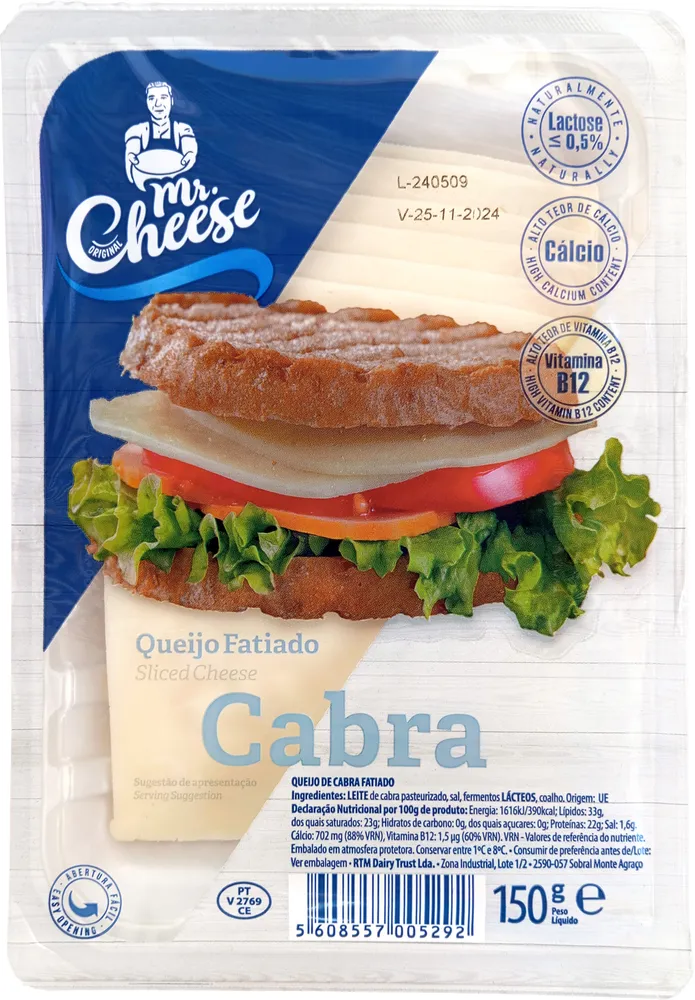 Queijo Fatiado Cabra