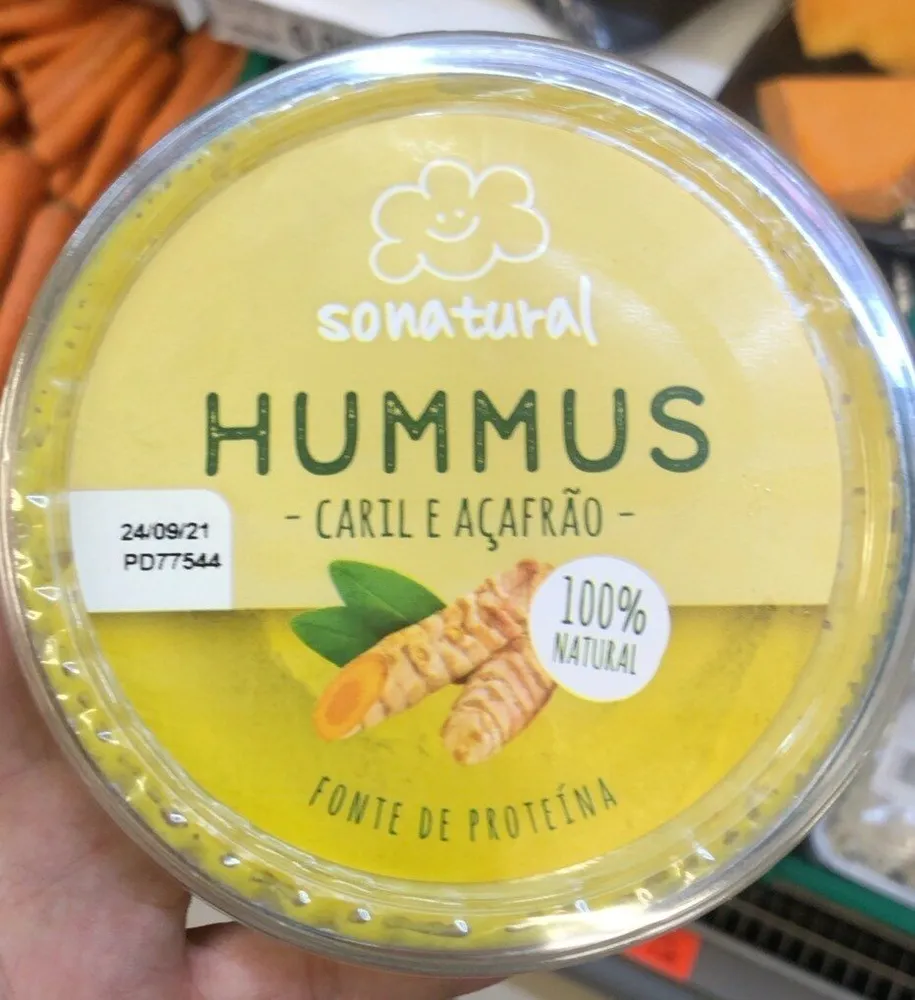 Hummus caril e açafrão