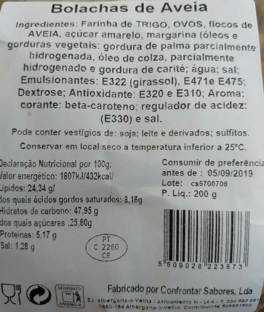 Bolachas de Aveia