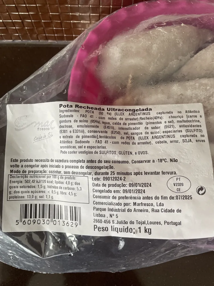 Pota Recheada Ultracongelada