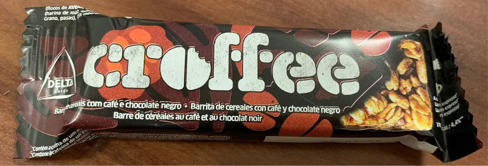 Croffee Barra de Cereais com Café e Chocolate Negro