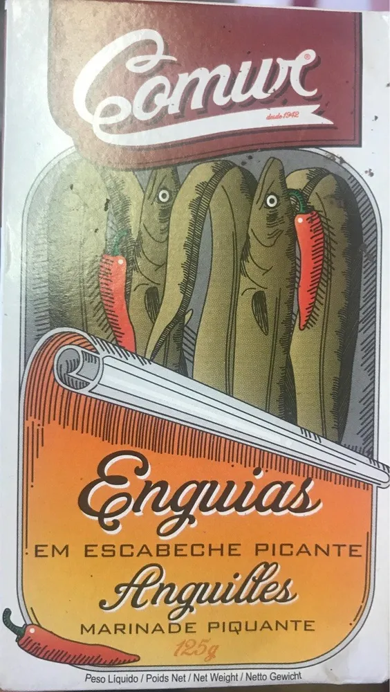 Enguias em escabeche picante