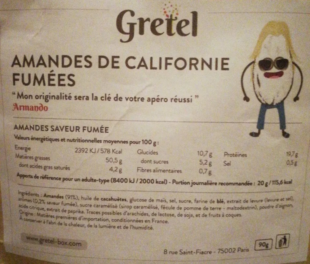 Amandes de Californie Fumées