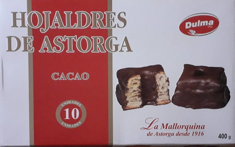 Hojaldres de Astorga al cacao