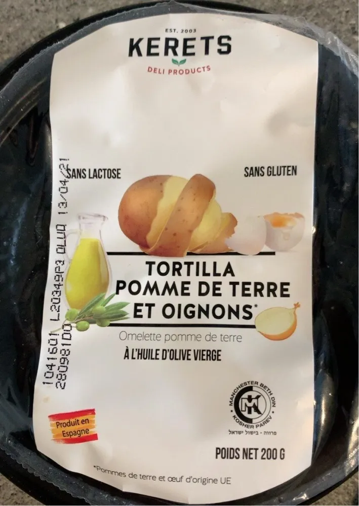 Tortilla Pomme de Terre et Oignon