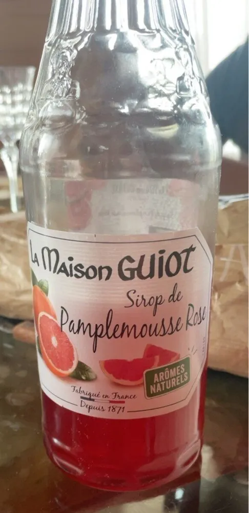 Sirop de pamplemousse rose