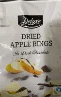 Mela disidratata ricoperta di cioccolato fondente