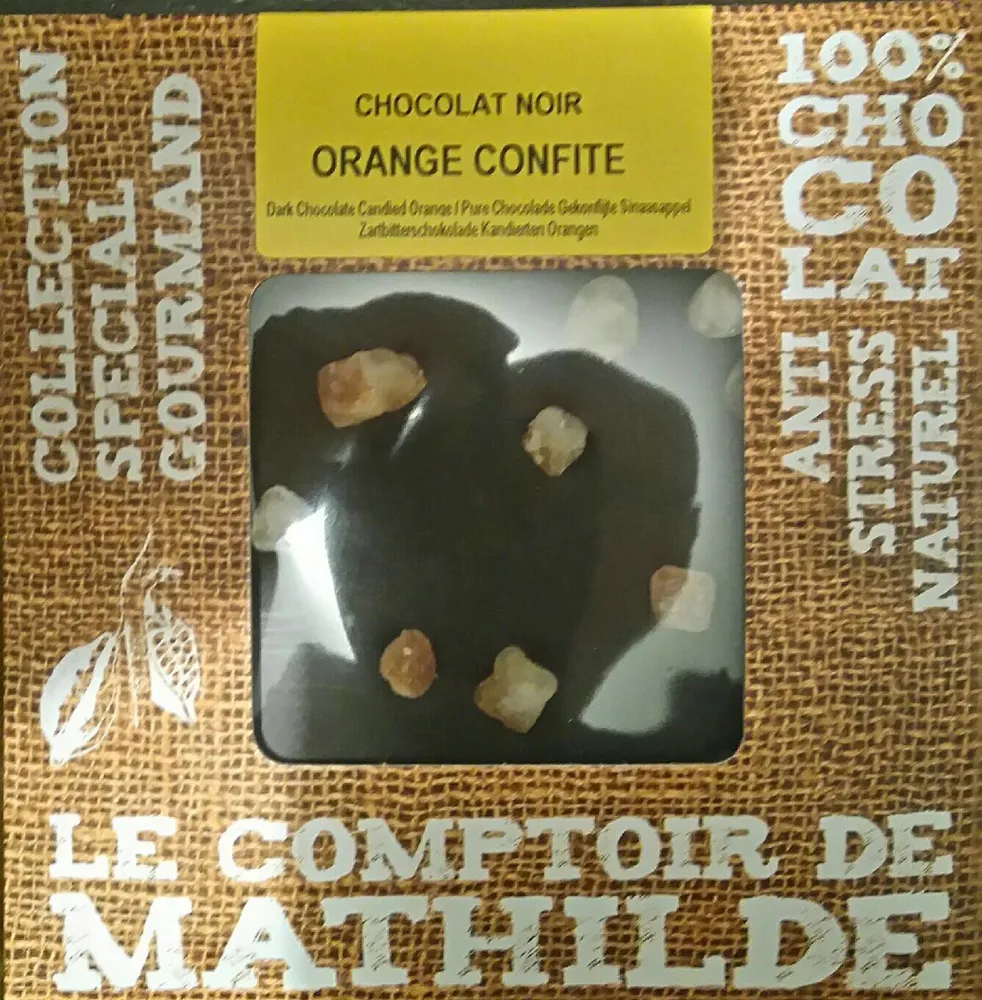Chocolat noir orange confite