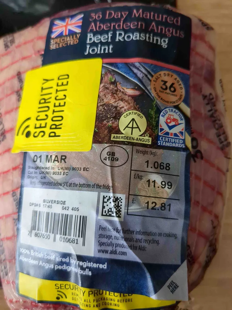 36 Day Matured Aberdeen Angus Beef Roasting Joint