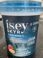 Skyr sans lactose Fraise avec morceaux de chocolat blanc