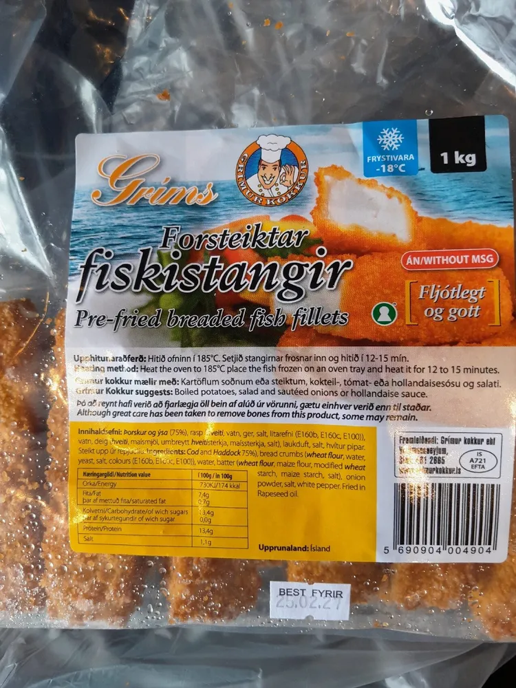 Forsteiktar Fiskistangir