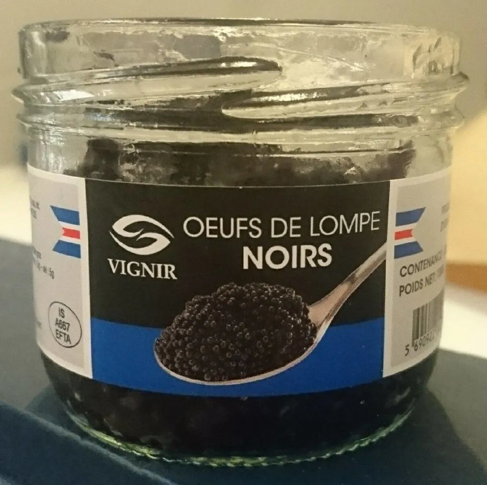 Oeufs de lompe noirs