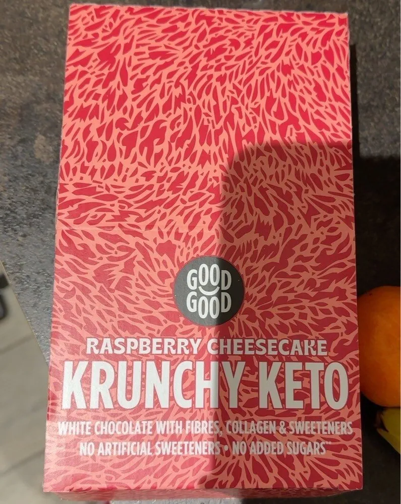 Raspberry cheesecake krunchy keto bar