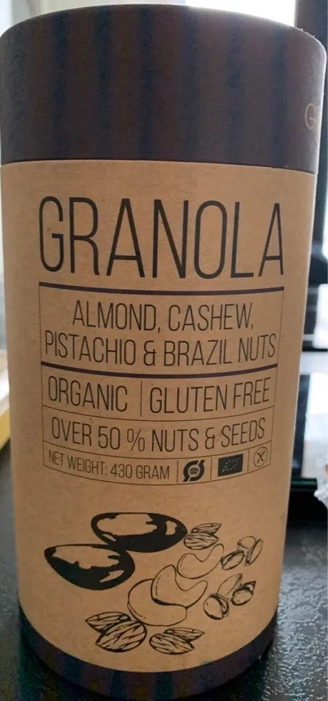 Granola Almond Cashew Pistachio Brazil nuts