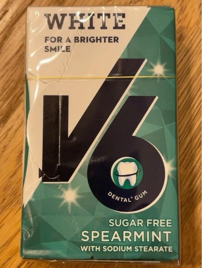 V6 white dental gum