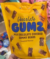 Milk chocolate covered gummy bears
