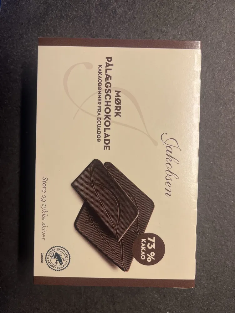 Mørk Pålægschokolade