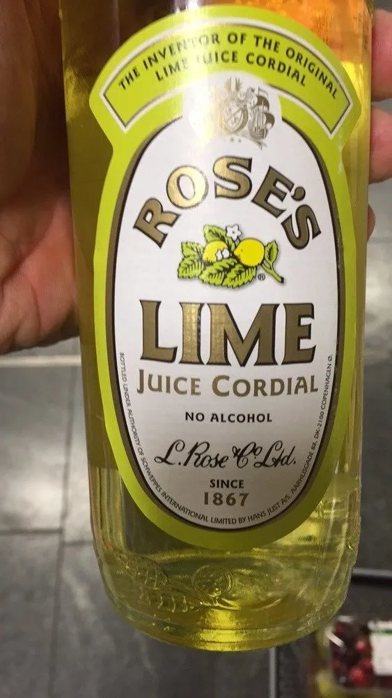 Lime juice cordial