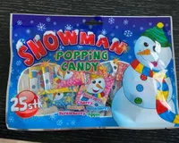 Snowman popping candy