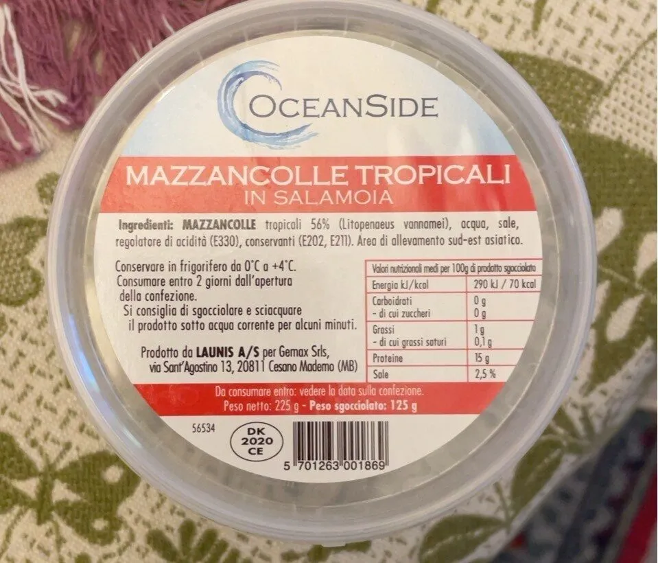 MAZZANCOLLE TROPICALI IN SALAMOIA