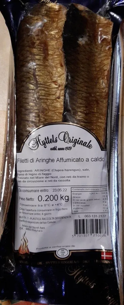 Filetti di aringhe affumicato a caldo