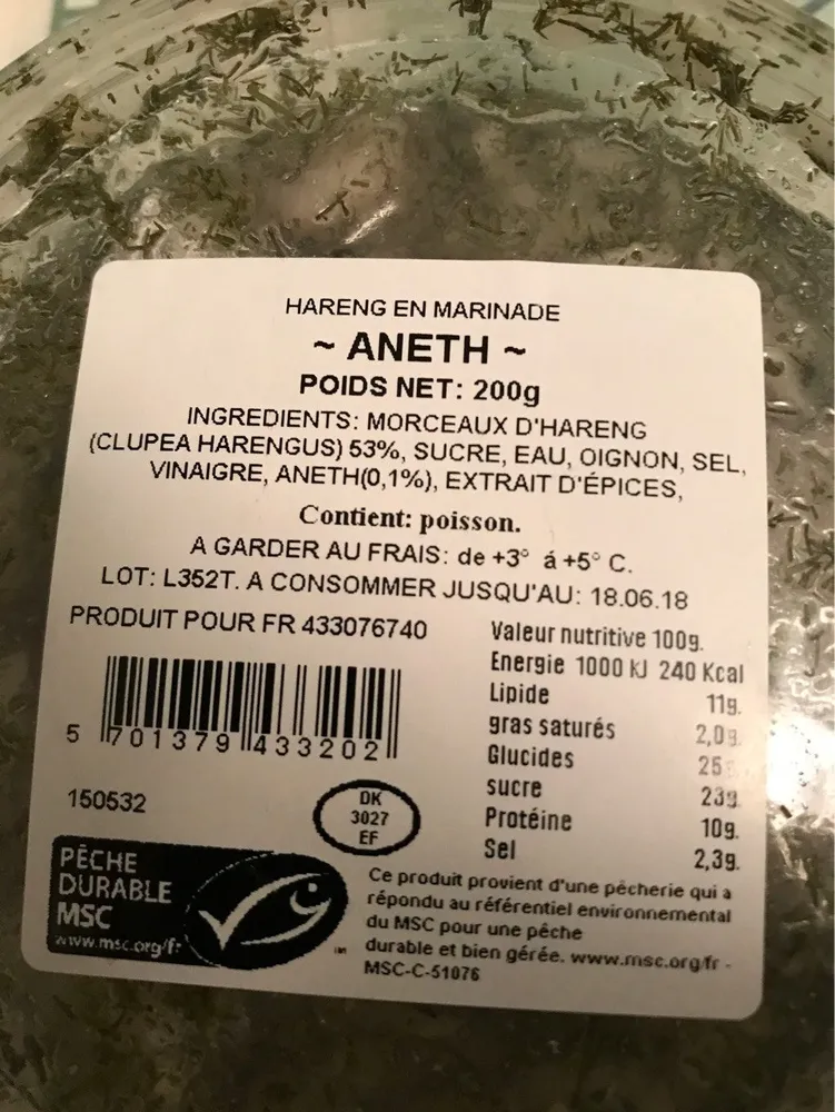 Hareng en marinade