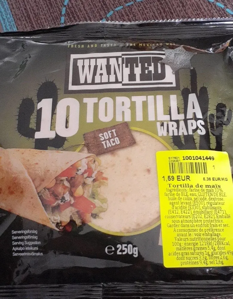 Wanted 10 Tortilla wraps Soft Taco