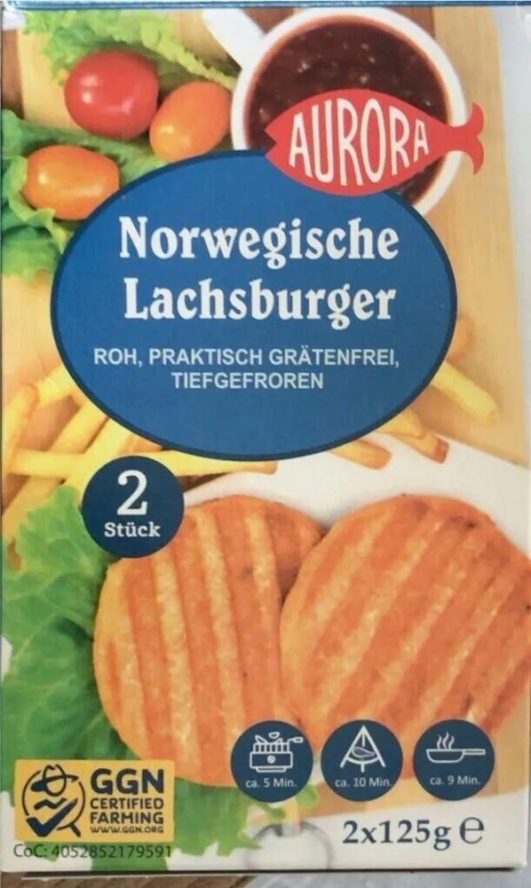 Norwegische Lachsburger