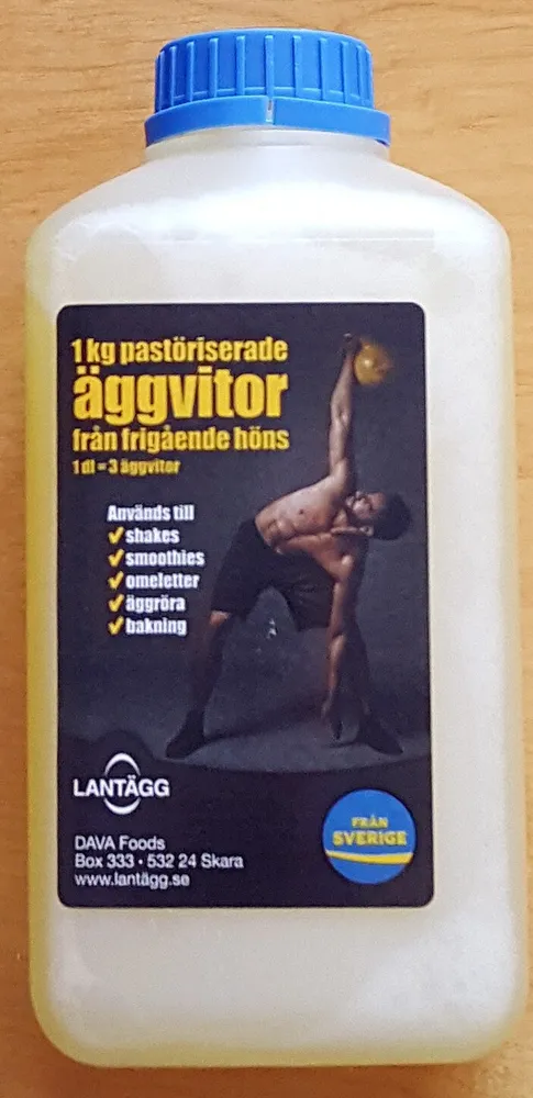 Pastöriserade äggvitor från frigående höns