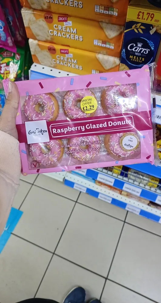 Raspberry Glazed Donut Cakes