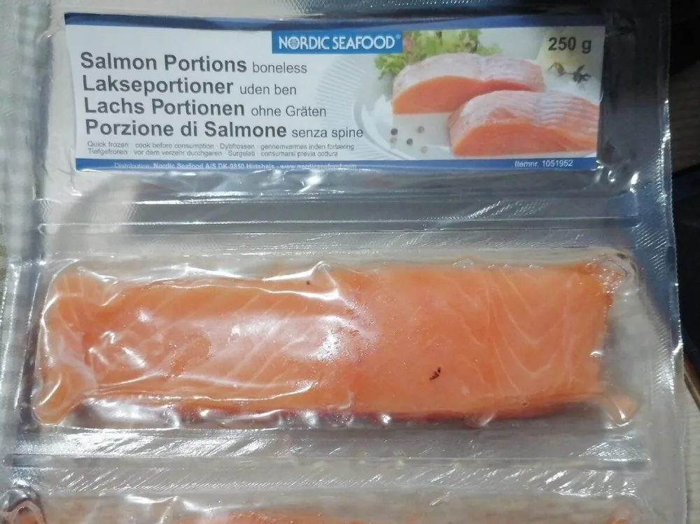 Porzione di salmone