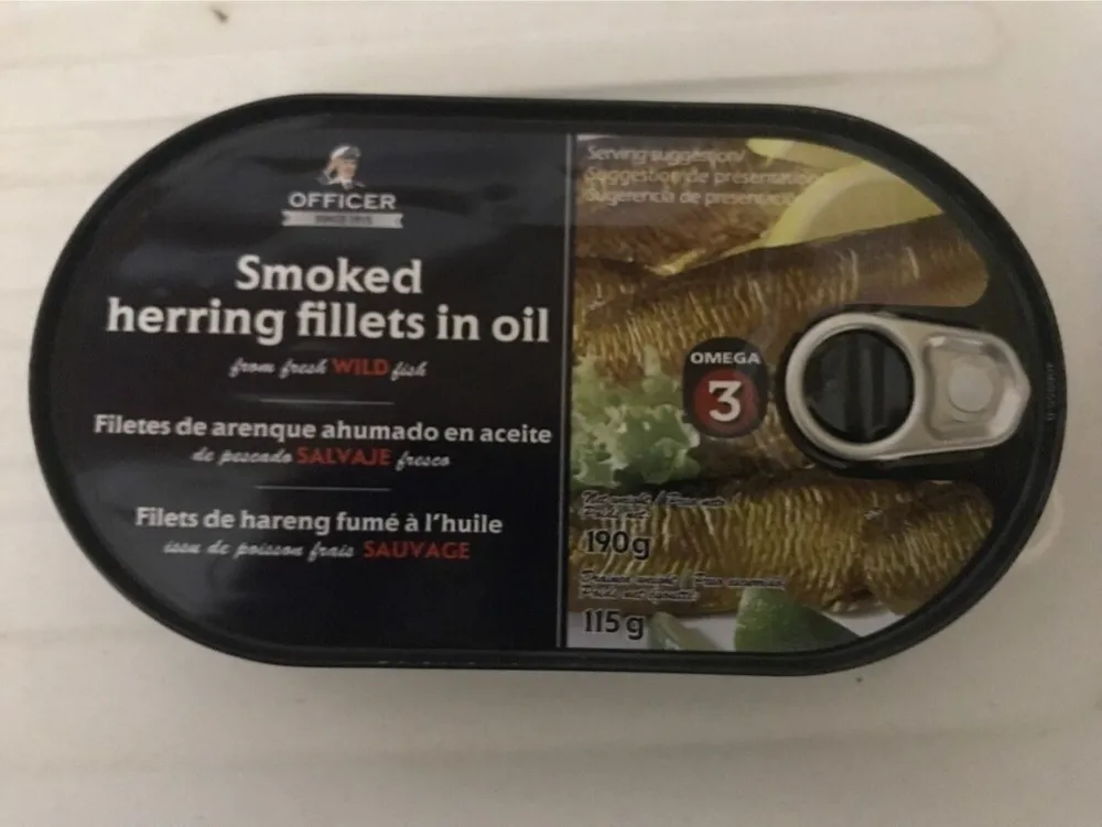 Filets de hareng fumé à l'huile