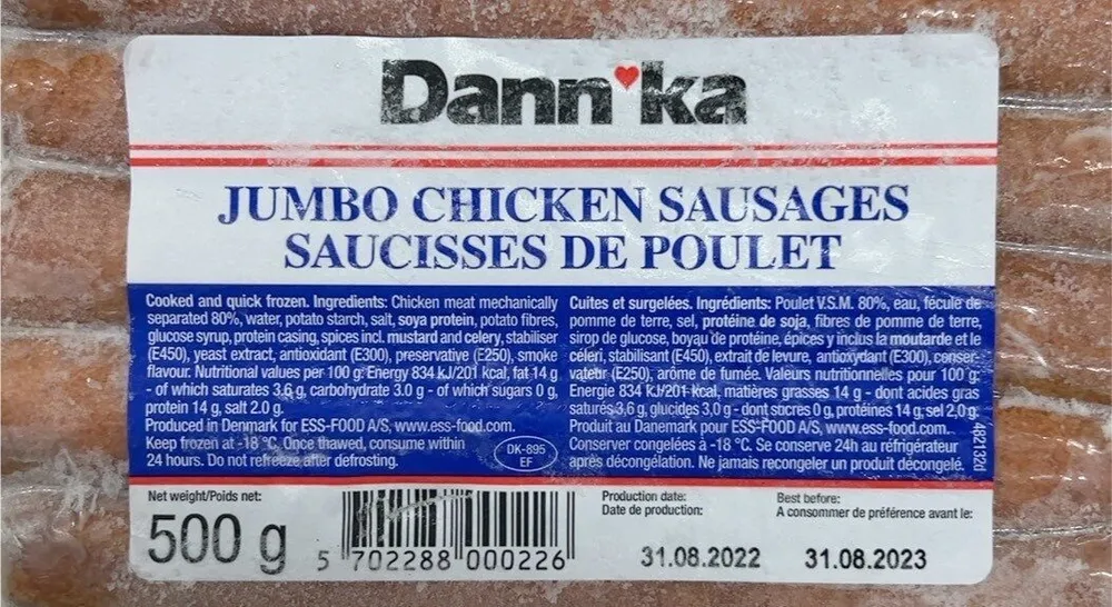 Jumbo saucisse poulet