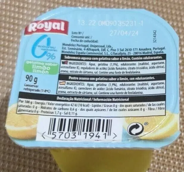 Gélatine royal 0%