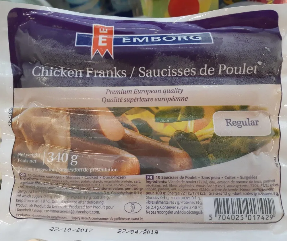 Saucisses de poulet