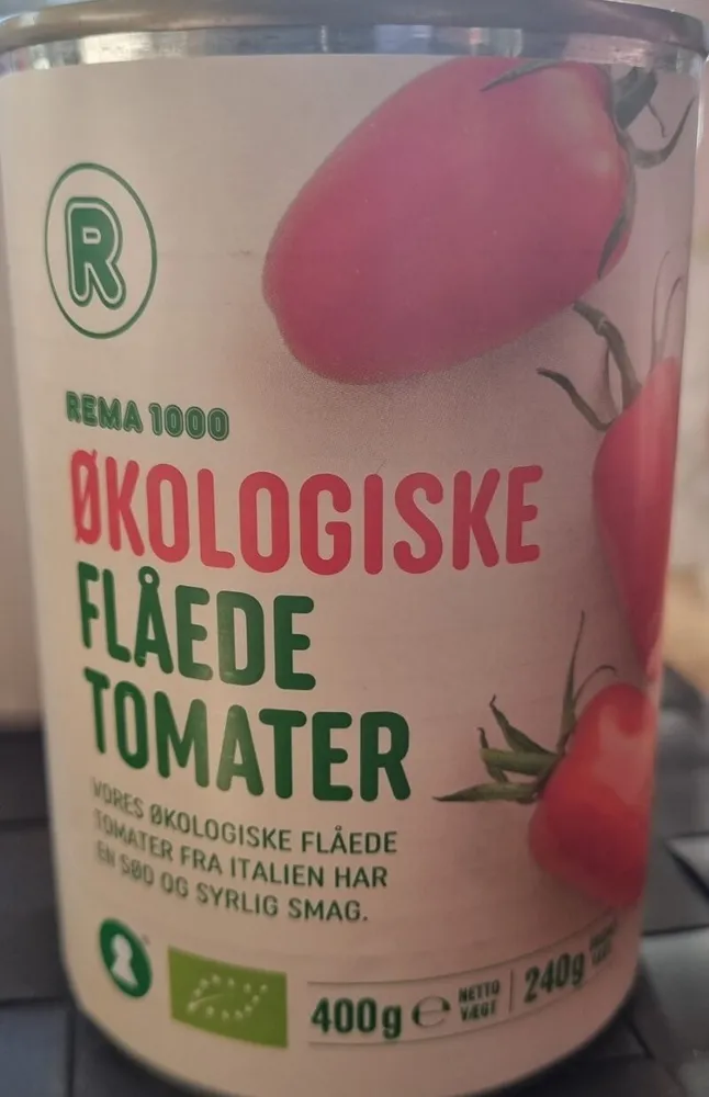 Økologiske flåede tomater