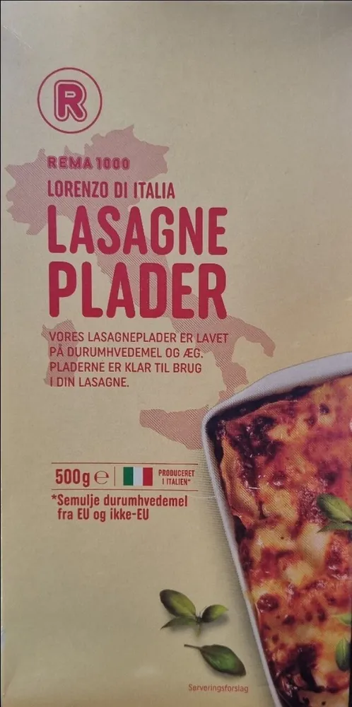 Lasagne Platten