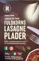 Fuldkorns lasagne plader