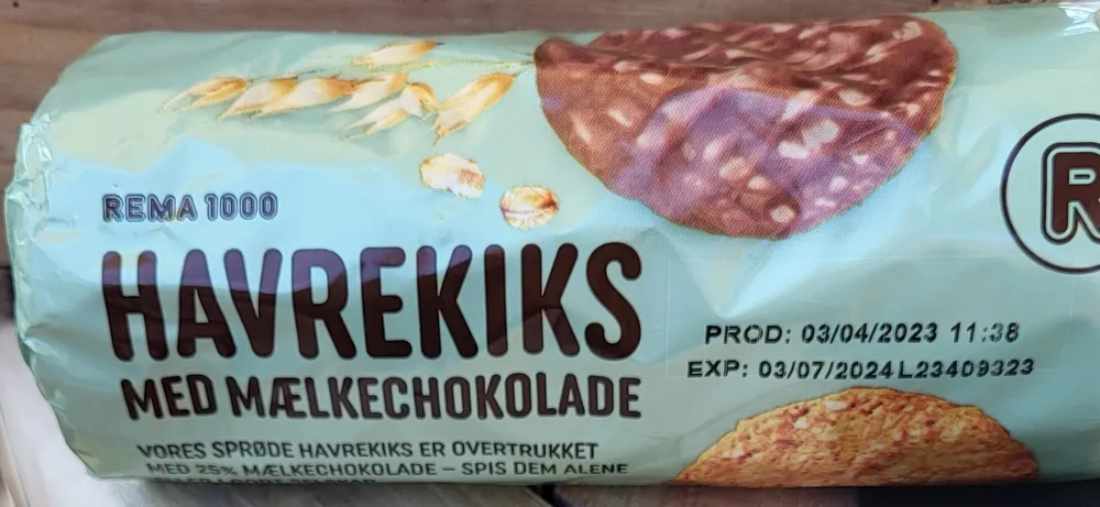Havrekiks med chokolade