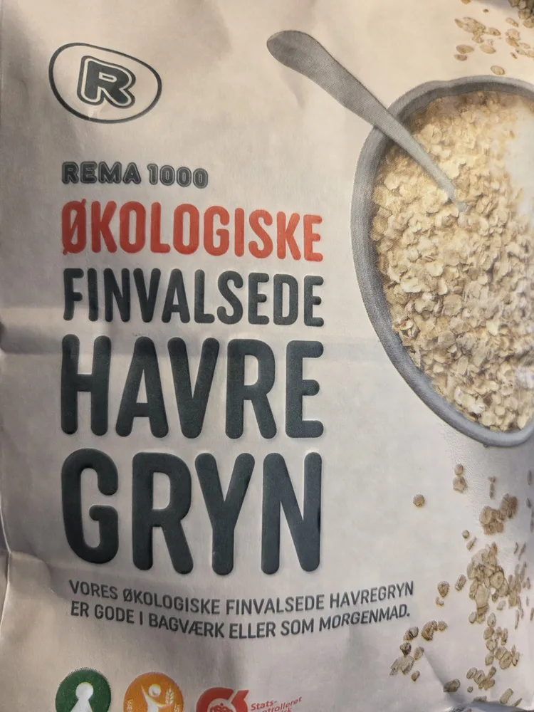 Økologiske finvalsede havregryn