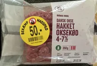 Dansk Okse Hakket Oksekød 4-7%