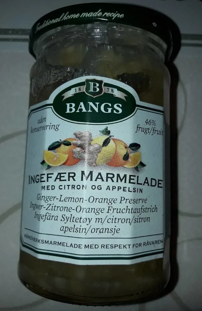 Confiture de gingembre avec citron et orange