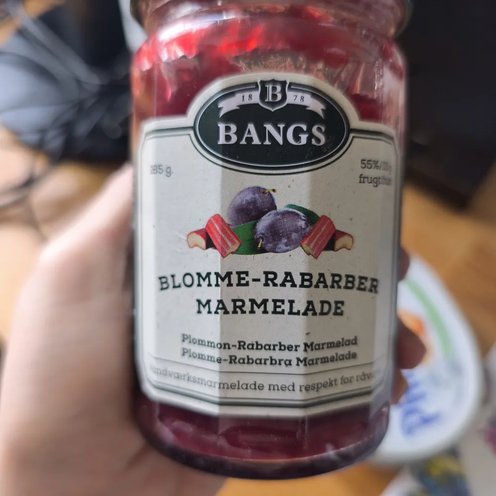 Blomme-rabarber marmelade