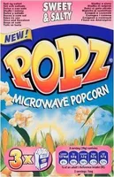 Popz Microwave Popcorn Sweet & Salty 3 x